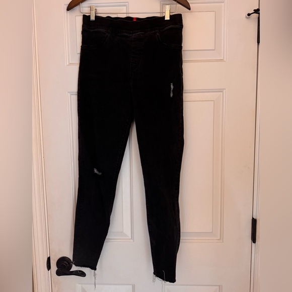 SPANX Black Distressed Jeggings - Picture 8 of 9